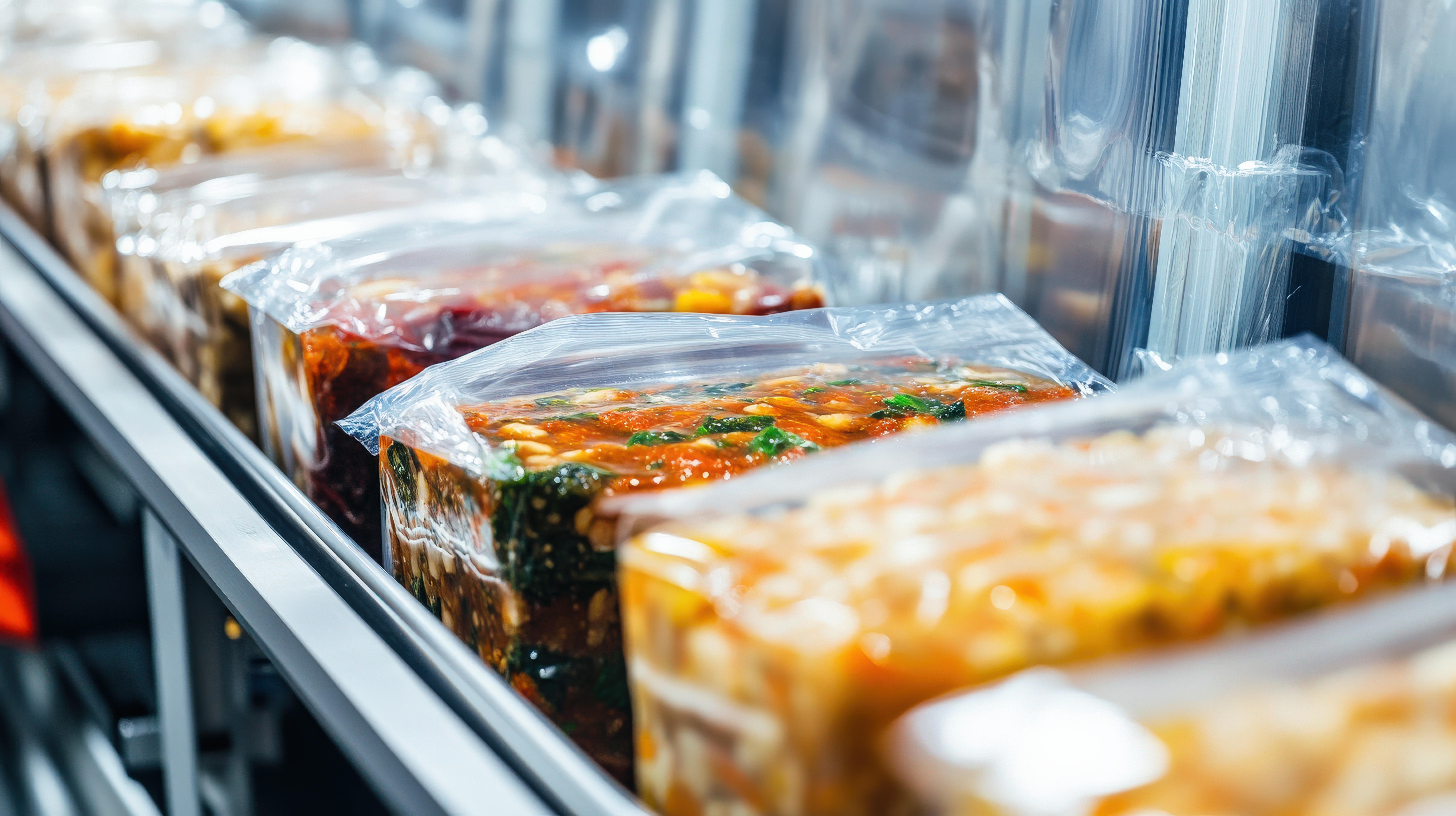 frozen food in freezer